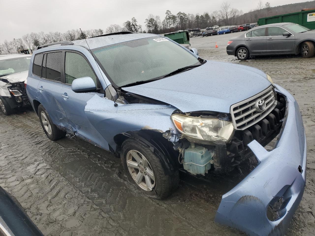 2008 Toyota Highlander VIN JTEDS41A182029450 Copart auction photo, front end / side damage thumbnail 4