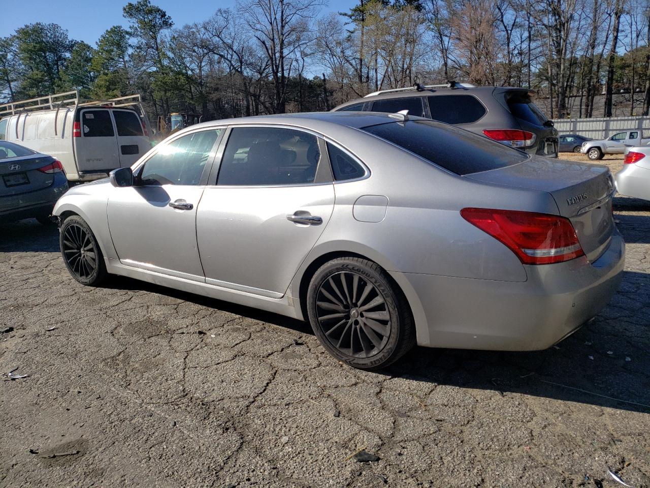 2014 Hyundai Equus VIN KMHGH4JH2EU076494 Copart auction photo, front end damage thumbnail 2