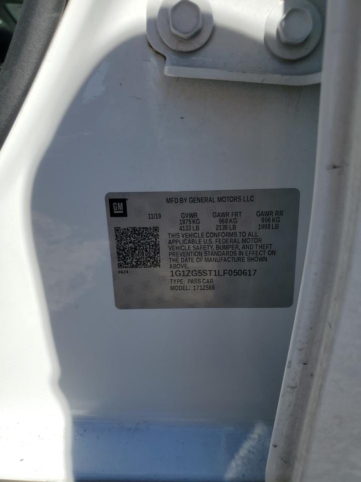 2020 Chevrolet Malibu VIN 1G1ZG5ST1LF050617 Copart auction photo, front end damage thumbnail 12