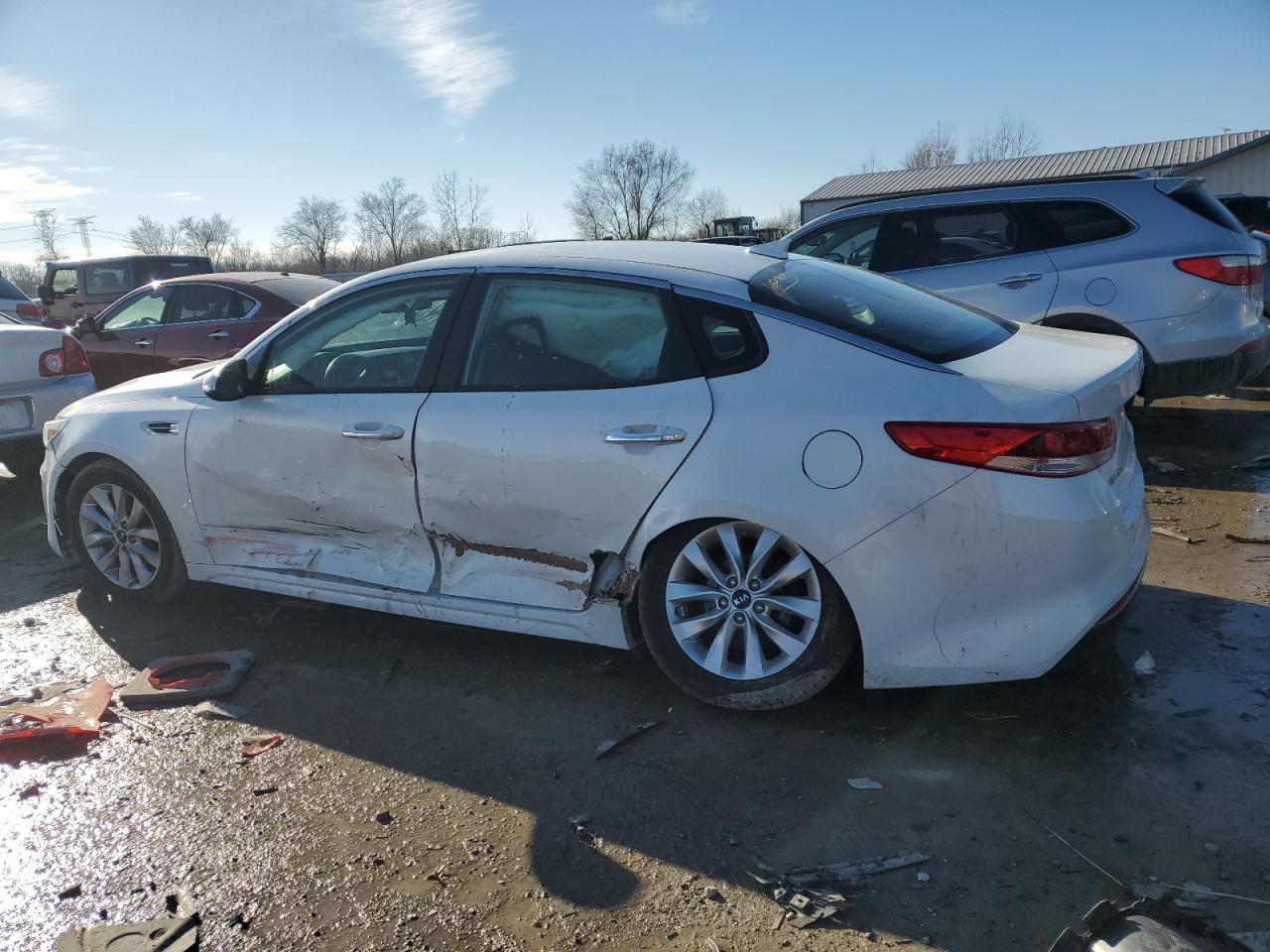 2017 KIA Optima VIN 5XXGT4L33HG161486 Copart auction photo, all over damage thumbnail 2