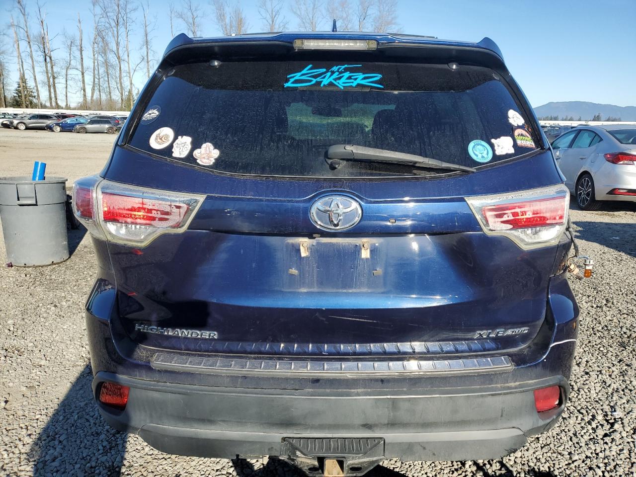 2016 Toyota Highlander VIN 5TDJKRFH1GS277828 Copart auction photo, front end / side damage thumbnail 6