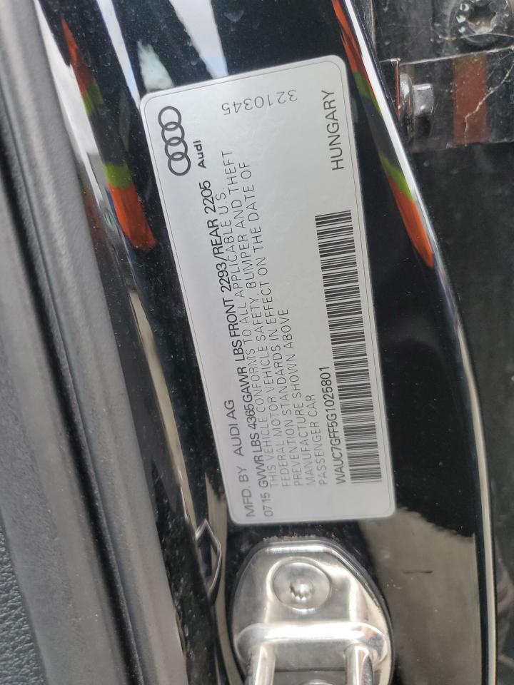 2016 Audi A3 VIN WAUC7GFF5G1025801 Copart auction photo, front end / undercarriage damage thumbnail 12