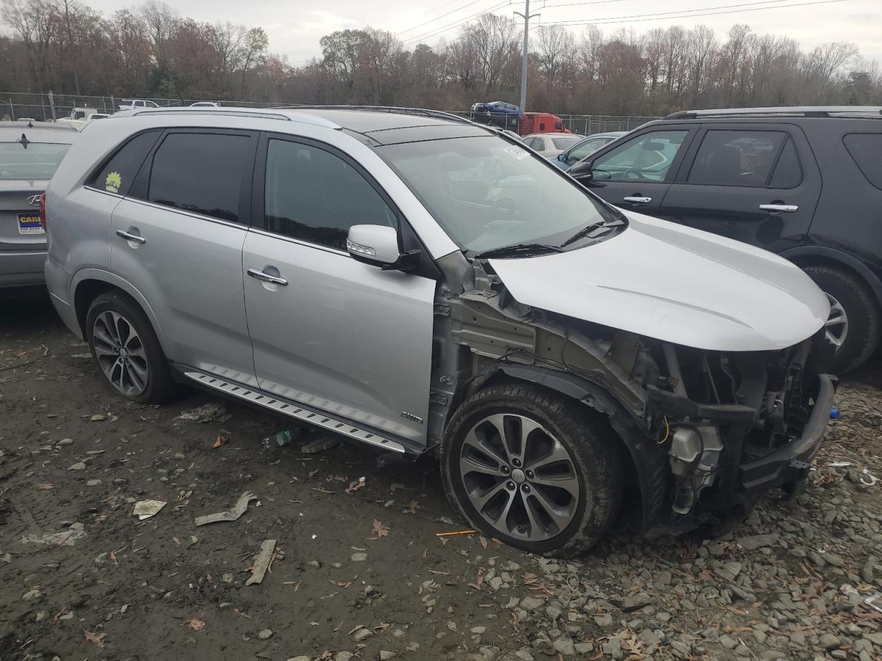 2014 KIA Sorento VIN 5XYKWDA78EG448451 Copart auction photo, front end / mechanical damage thumbnail 4