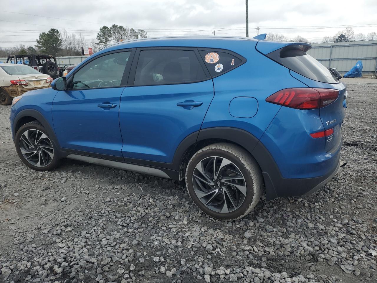 2020 Hyundai Tucson VIN KM8J33ALXLU109726 Copart auction photo, rear end / mechanical damage thumbnail 2
