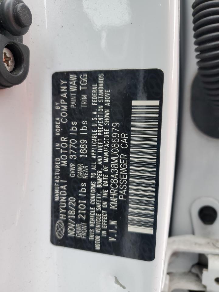 2021 Hyundai Venue VIN KMHRC8A38MU086979 Copart auction photo, front end damage thumbnail 14