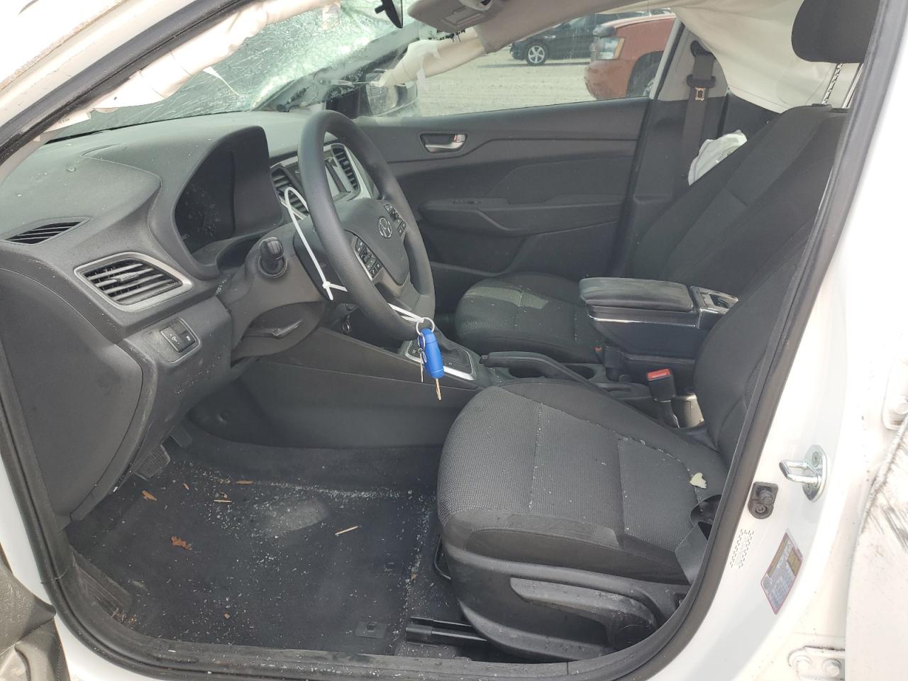2022 Hyundai Accent VIN 3KPC24A67NE183381 Copart auction photo, rollover damage thumbnail 7