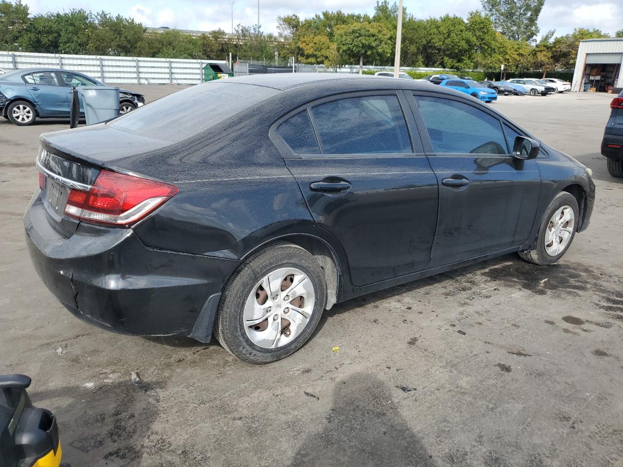 2014 Honda Civic VIN 19XFB2F58EE037590 Copart auction photo, side damage thumbnail 3