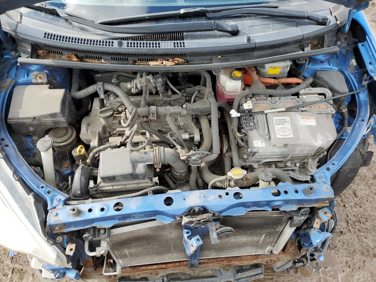 2014 Toyota Prius VIN JTDKDTB34E1076196 Copart auction photo, front end / rear end damage thumbnail 13