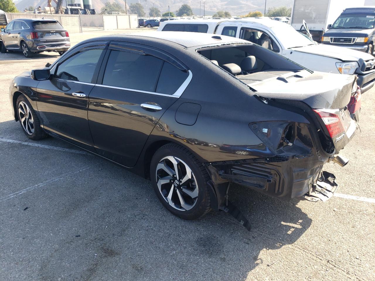 2017 Honda Accord VIN 1HGCR2F8XHA021585 Copart auction photo, rear end damage thumbnail 2