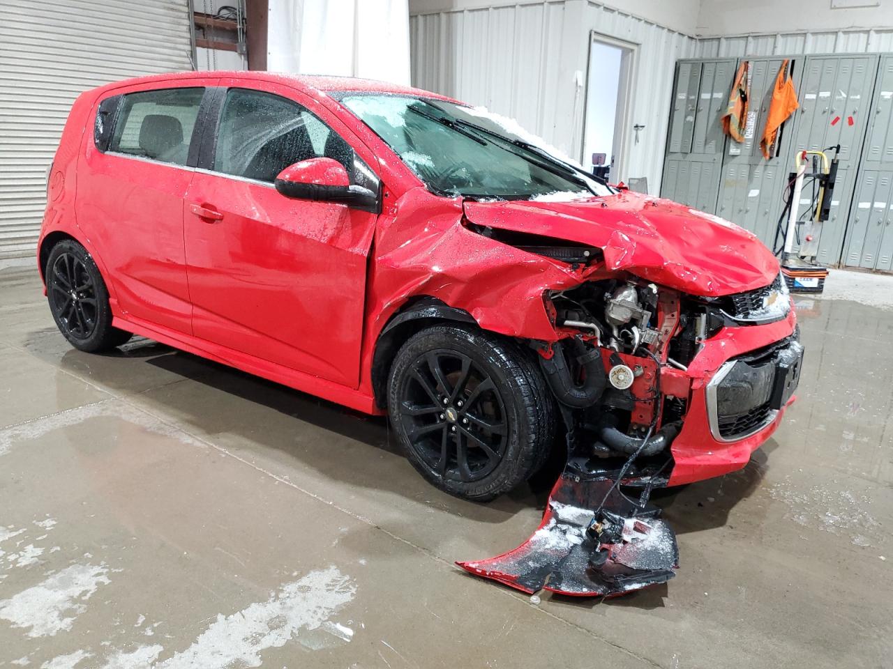2017 Chevrolet Sonic VIN 1G1JF6SB7H4138653 Copart auction photo, front end / side damage thumbnail 4