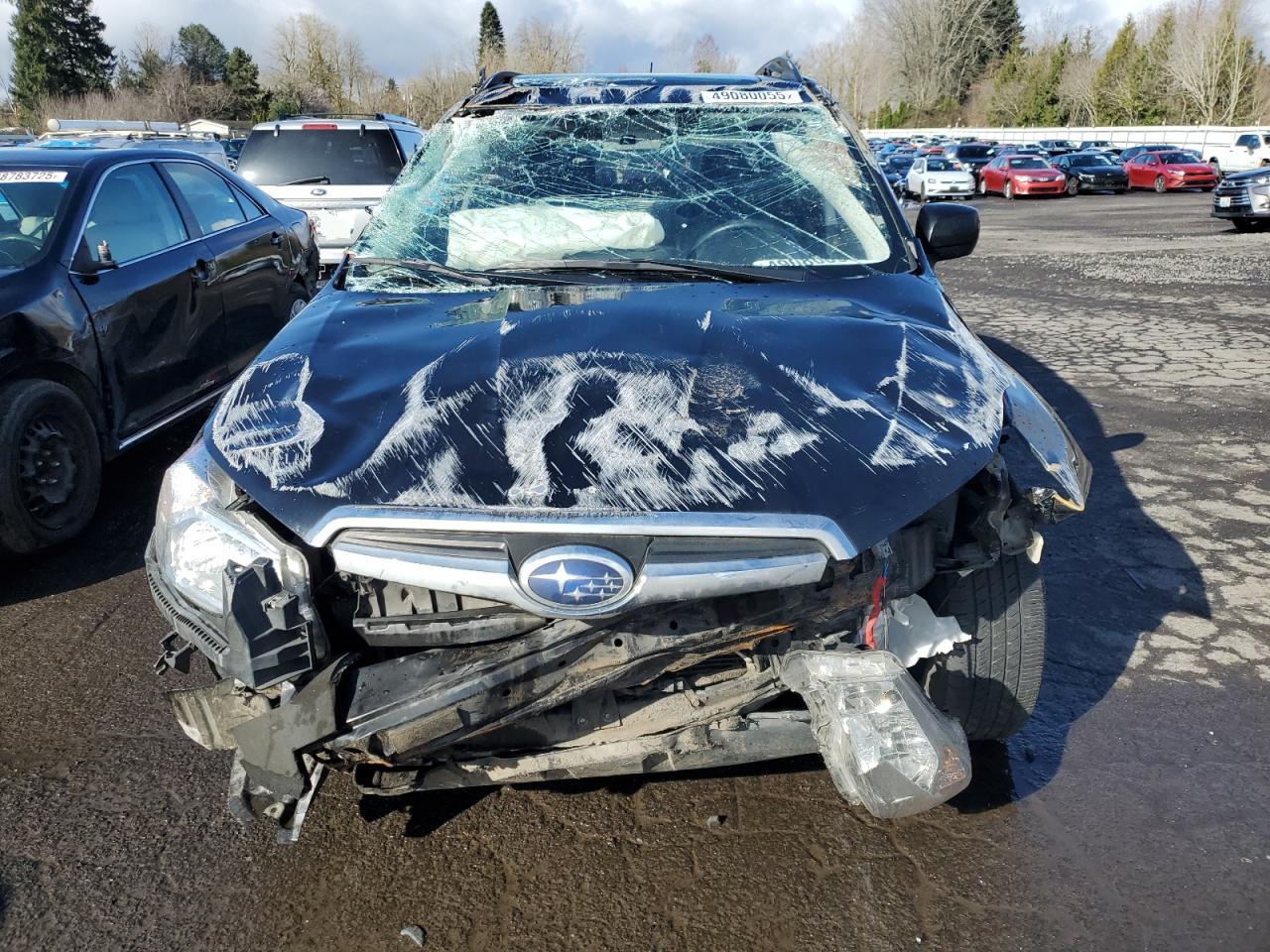 2015 Subaru Forester VIN JF2SJADC7FH841597 Copart auction photo, front end / side damage thumbnail 5