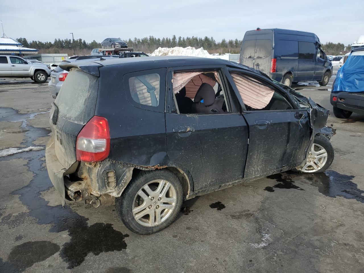 2008 Honda Fit VIN JHMGD37638S028288 Copart auction photo, all over damage thumbnail 3