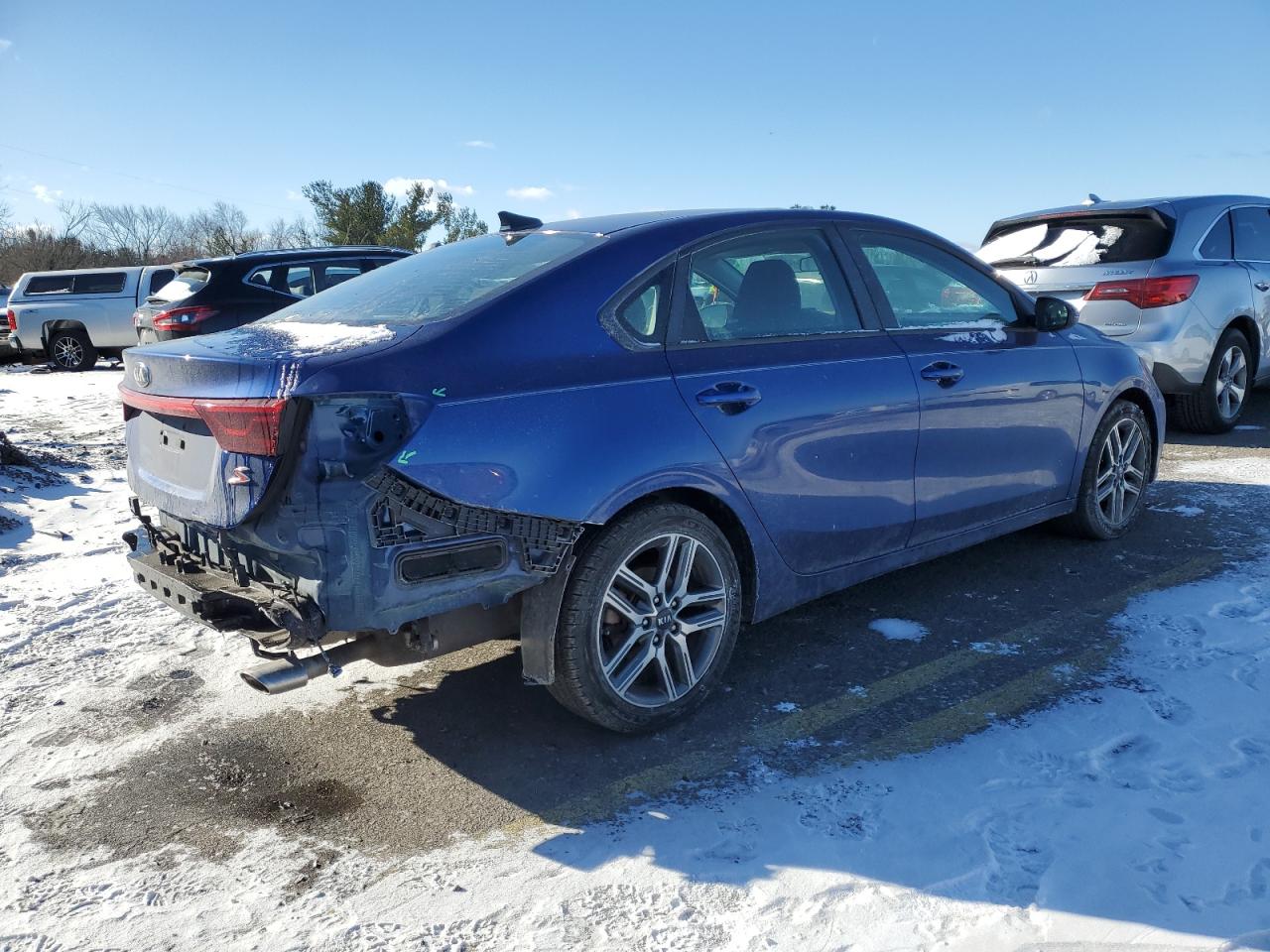 2019 KIA Forte VIN 3KPF34AD2KE016883 Copart auction photo, rear end / side damage thumbnail 3