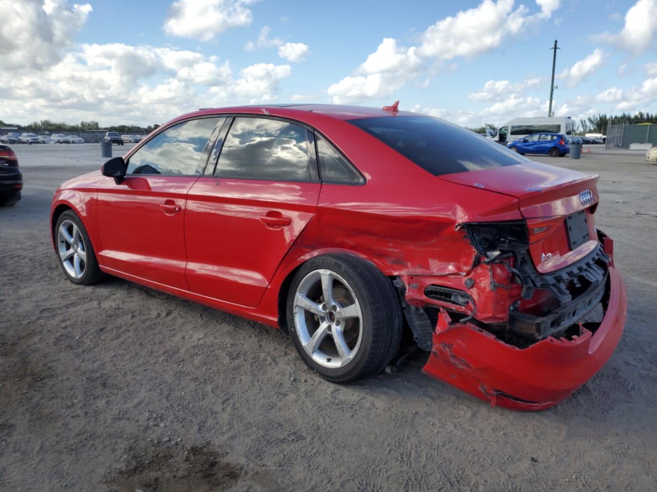 2015 Audi A3 VIN WAUBFGFF3F1042254 Copart auction photo, rear end damage thumbnail 2