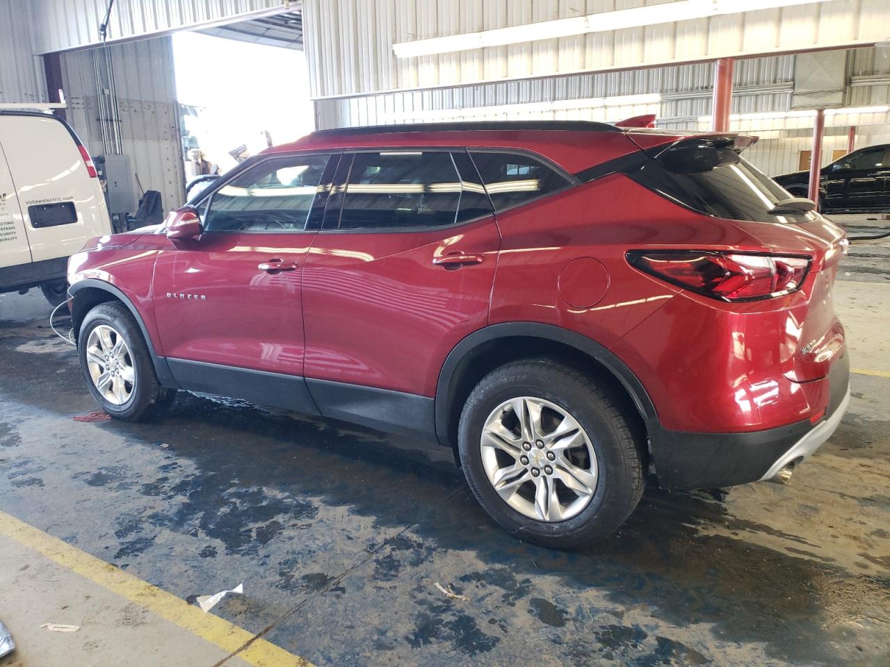 2021 Chevrolet Blazer VIN 3GNKBCRS0MS564682 Copart auction photo, front end / rejected repair damage thumbnail 2