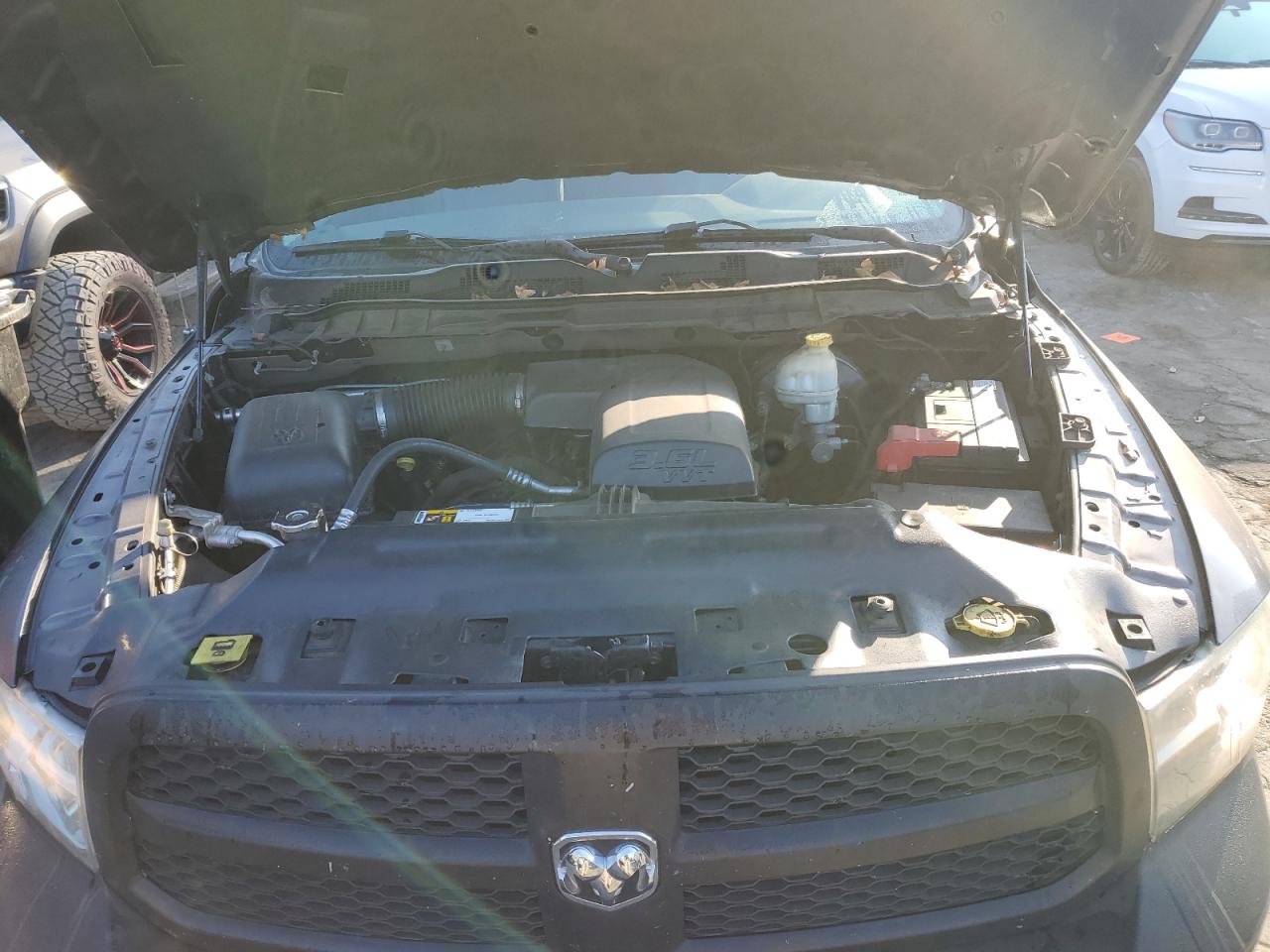 2014 RAM 1500 VIN 1C6RR6KG9ES350224 Copart auction photo, rear end damage thumbnail 11