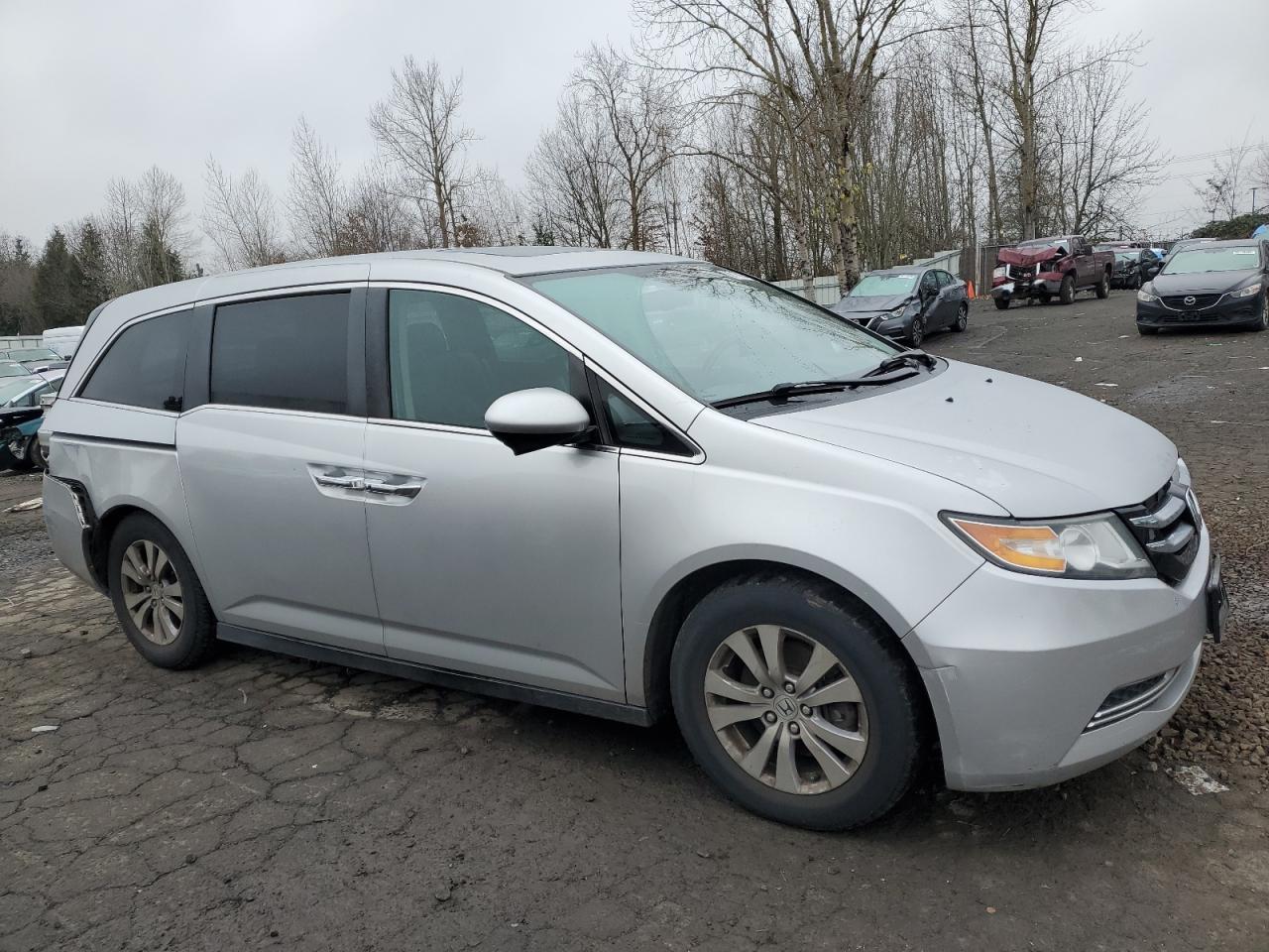 2014 Honda Odyssey VIN 5FNRL5H67EB045028 Copart auction photo, rear end damage thumbnail 4