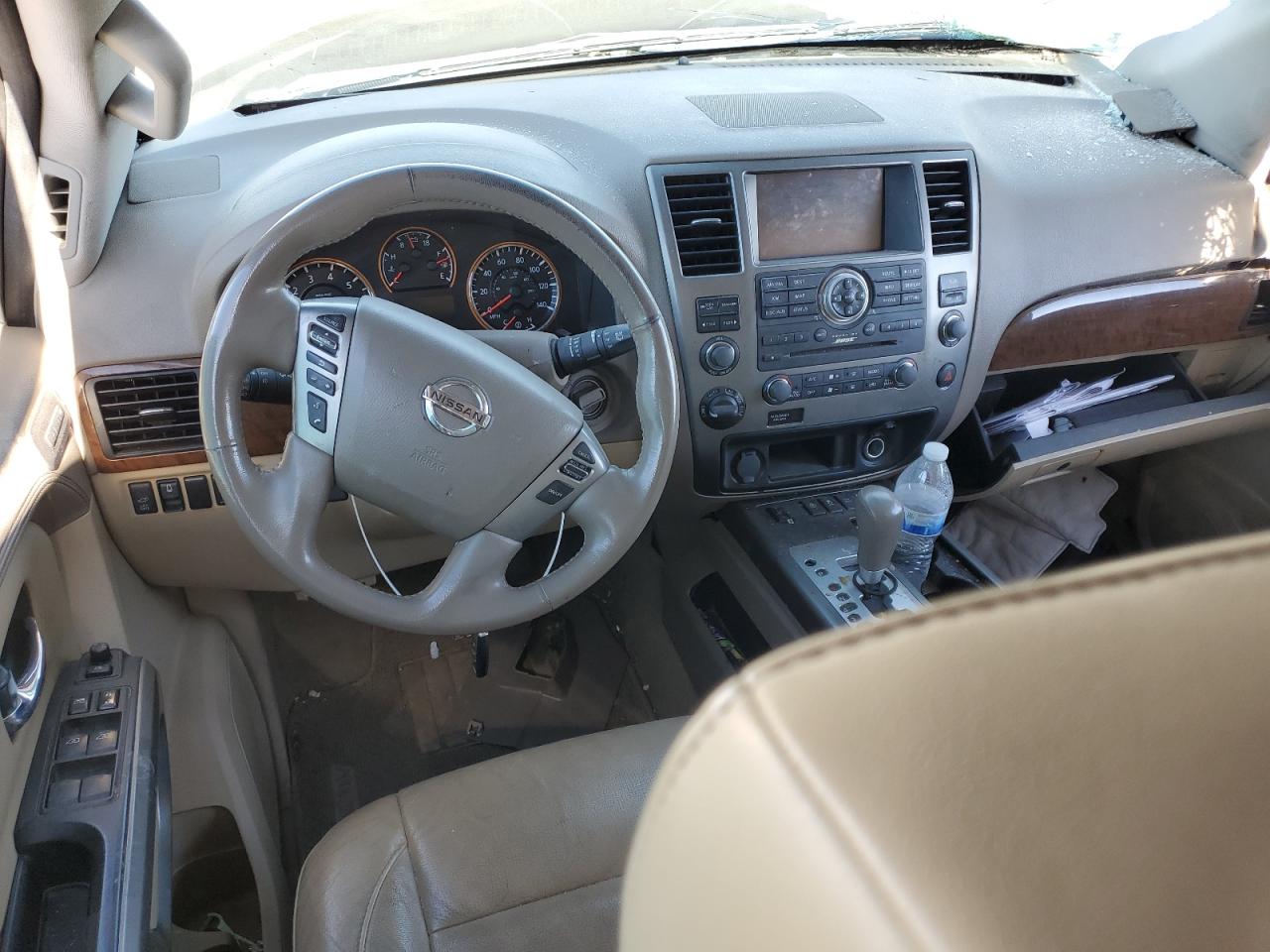 2015 Nissan Armada VIN 5N1AA0NE9FN605602 Copart auction photo, side / front end damage thumbnail 8