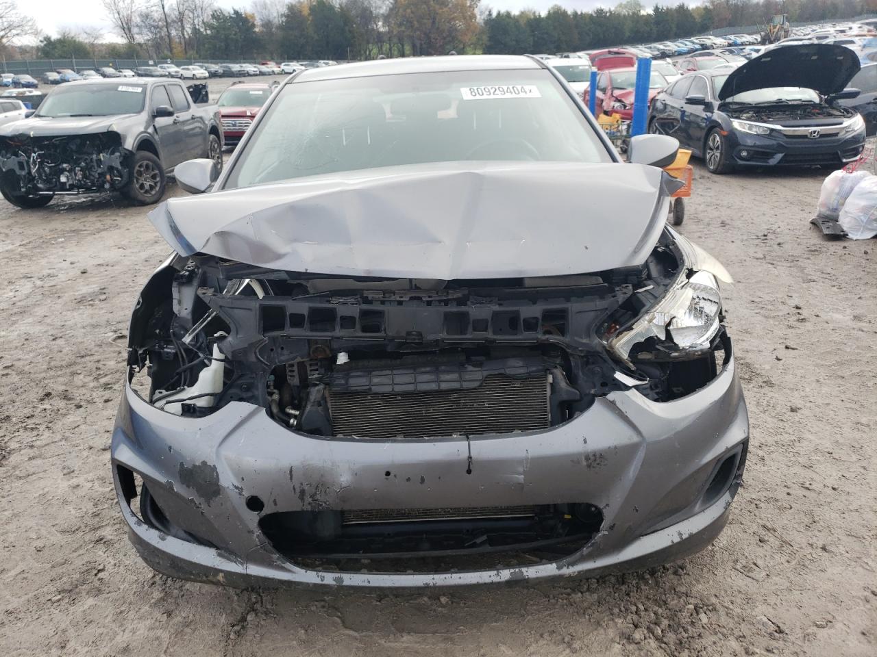 2014 Hyundai Accent VIN KMHCT5AE7EU153837 Copart auction photo, front end / minor dent/scratches damage thumbnail 5