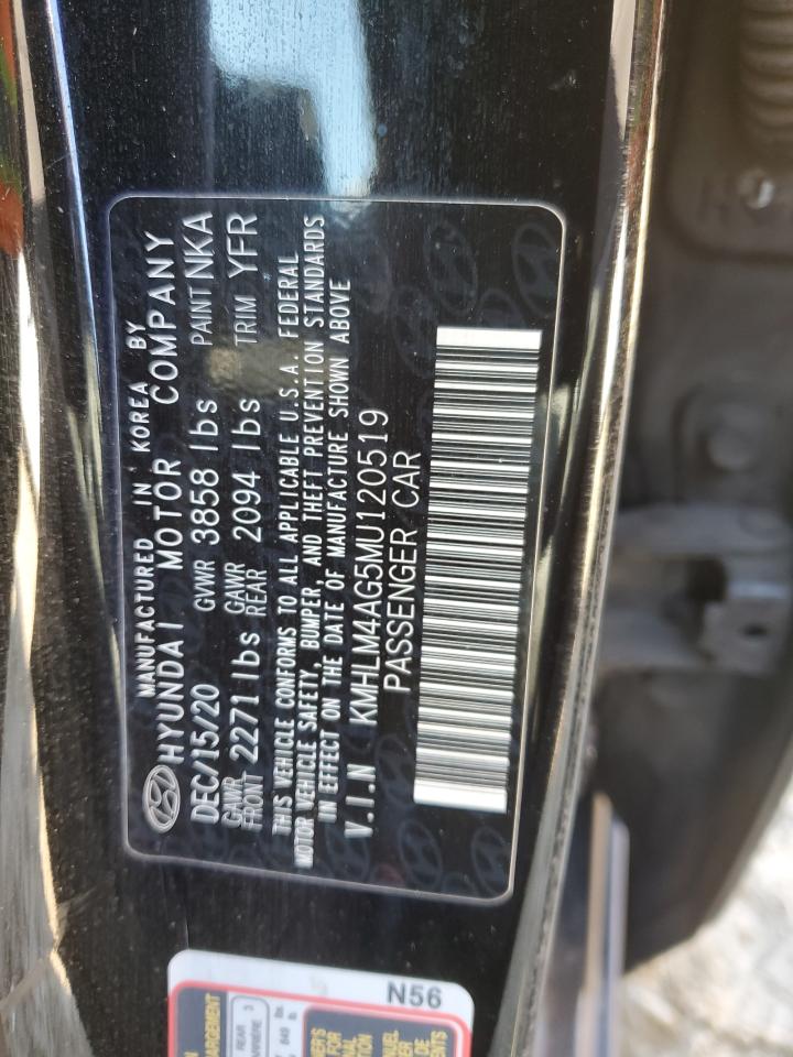 2021 Hyundai Elantra VIN KMHLM4AG5MU120519 Copart auction photo, front end / minor dent/scratches damage thumbnail 14