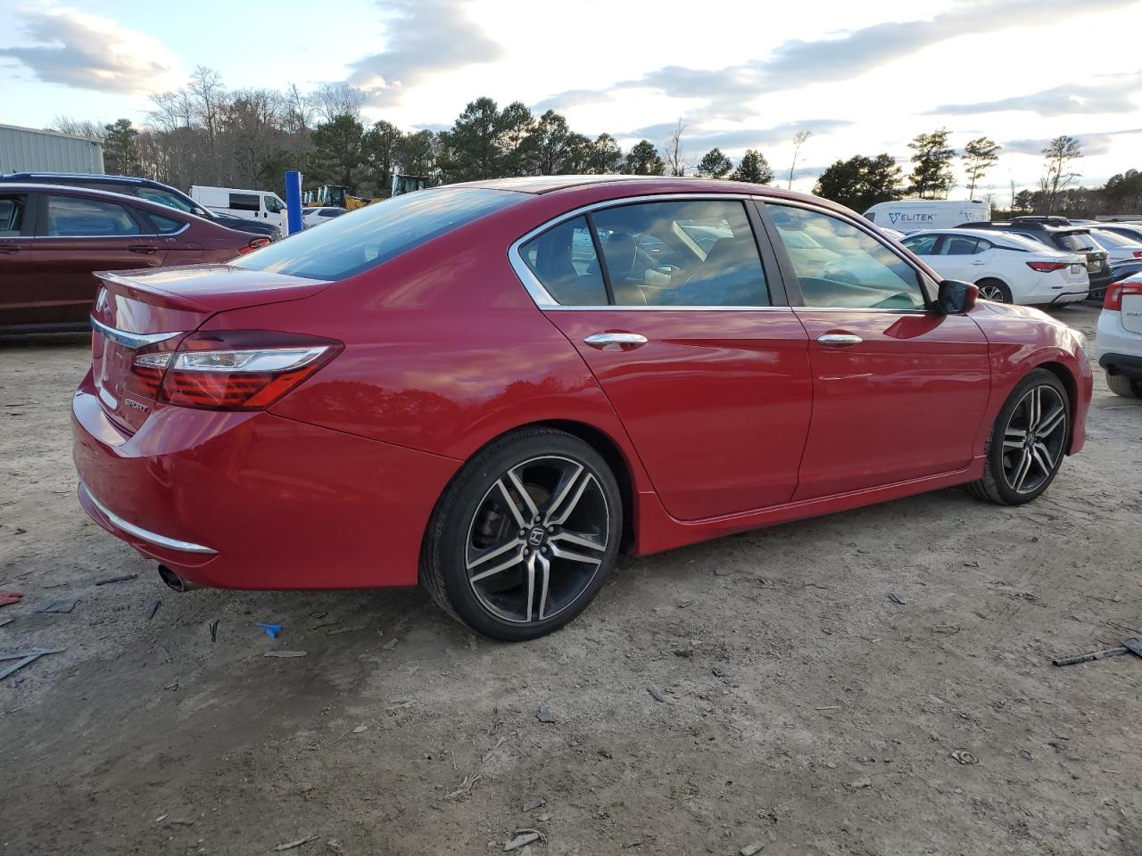 2017 Honda Accord VIN 1HGCR2F63HA021801 Copart auction photo, side / front end damage thumbnail 3