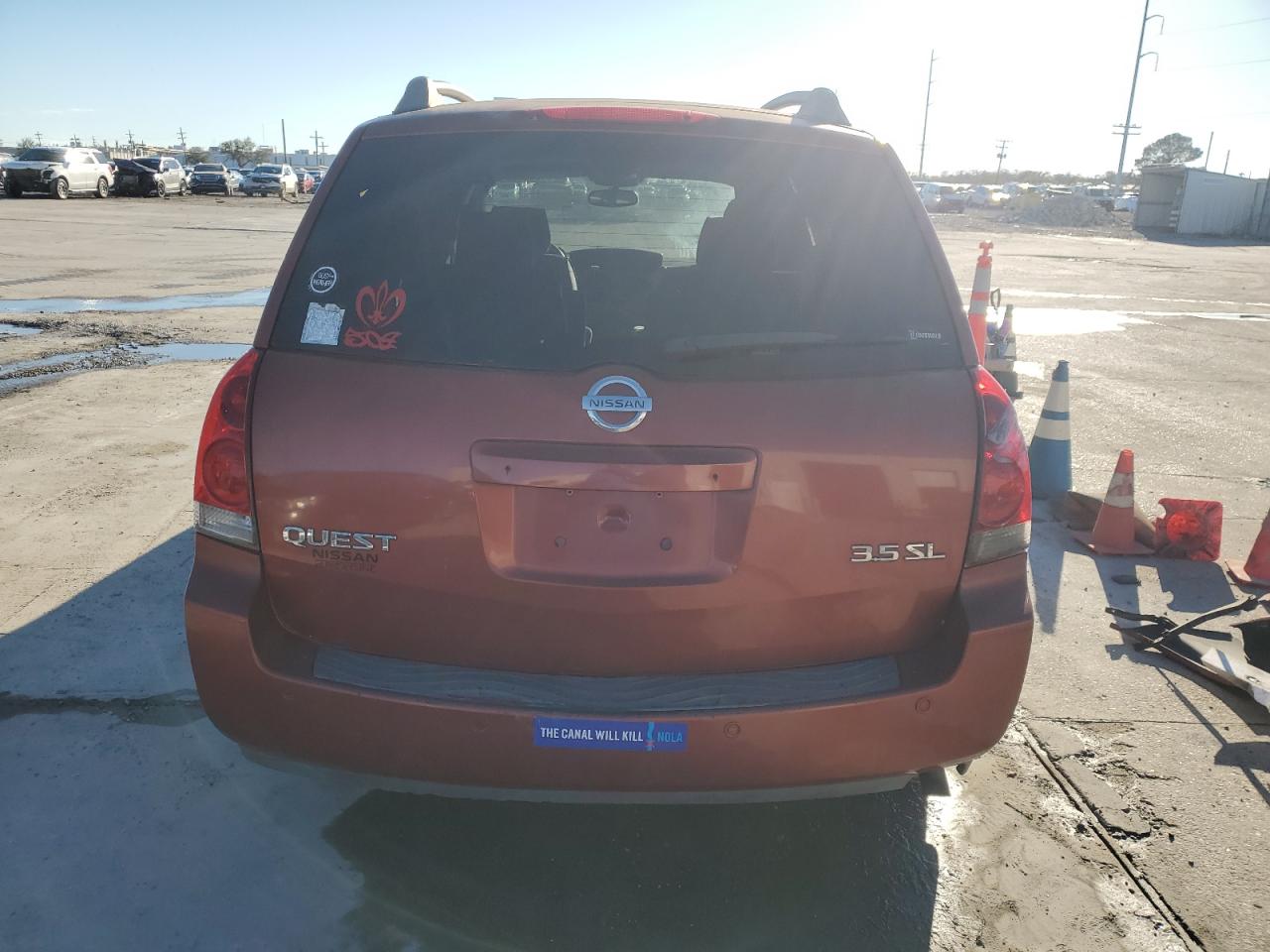 2005 Nissan Quest VIN 5N1BV28U65N115284 Copart auction photo, front end / side damage thumbnail 6