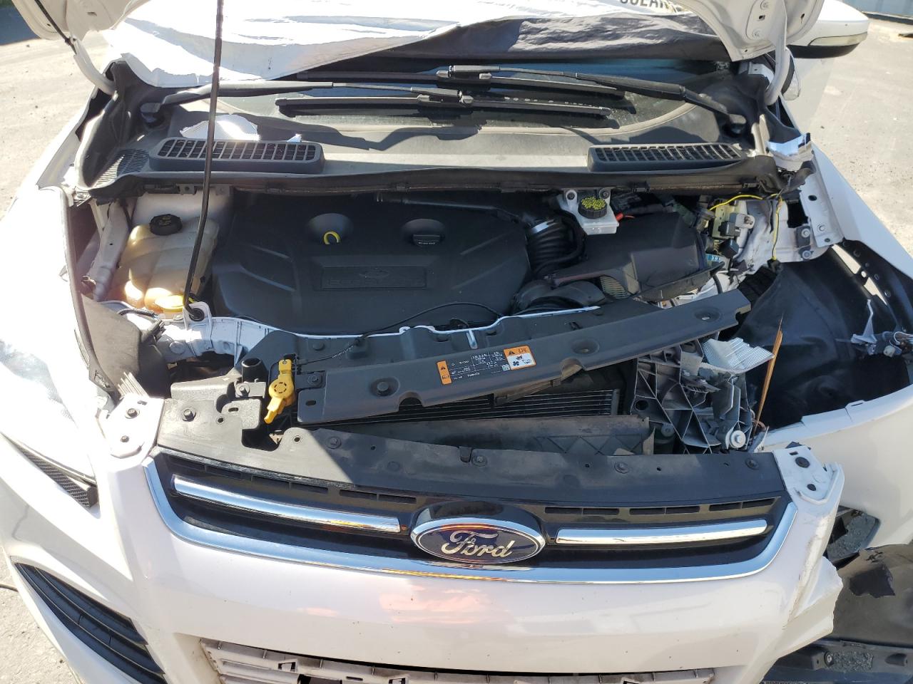 2016 Ford Escape VIN 1FMCU0J99GUB83458 Copart auction photo, front end / side damage thumbnail 13