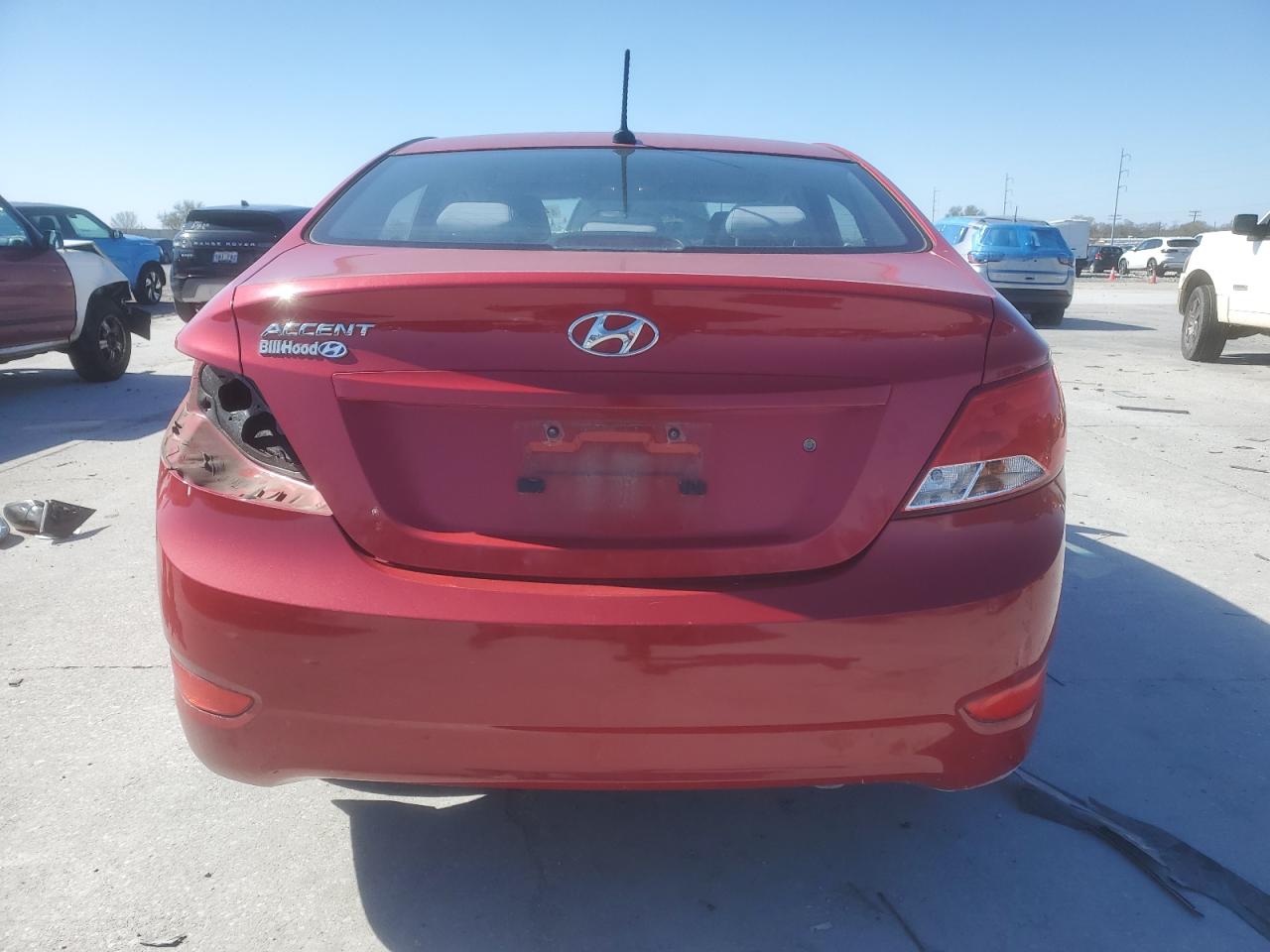 2015 Hyundai Accent VIN KMHCT4AE6FU938992 Copart auction photo, side damage thumbnail 6