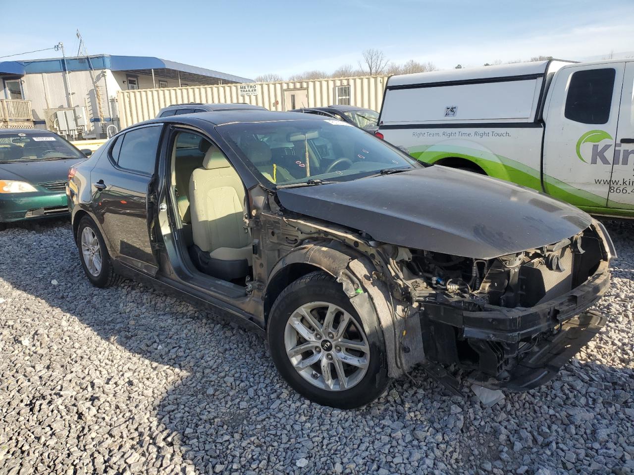 2011 KIA Optima VIN KNAGM4A76B5127764 Copart auction photo, front end damage thumbnail 4