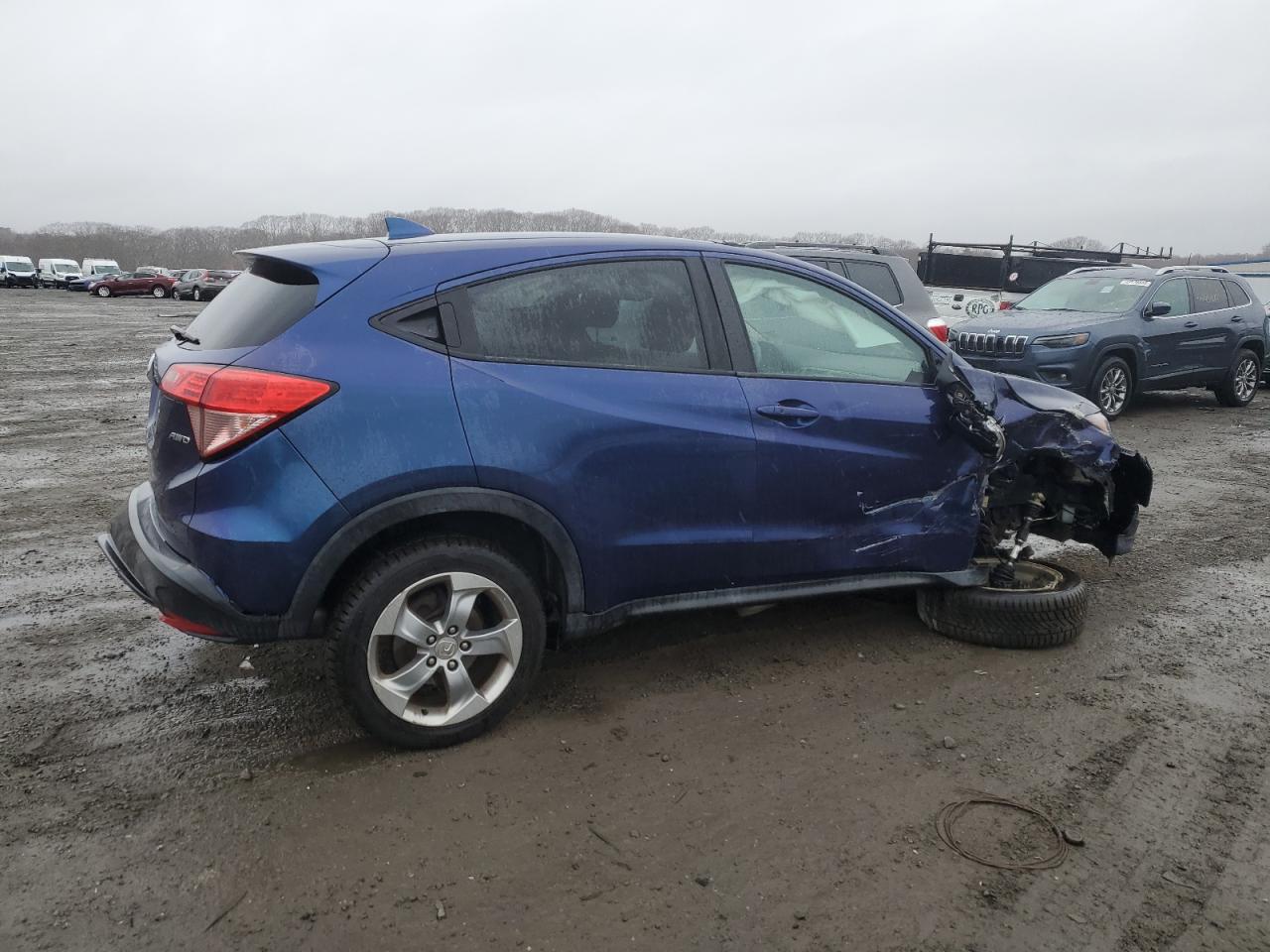 2017 Honda HR-V VIN 3CZRU6H50HM702756 Copart auction photo, front end / side damage thumbnail 3