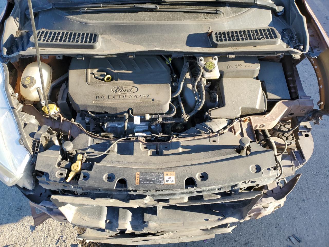 2017 Ford Escape VIN 1FMCU9GD5HUA84539 Copart auction photo, front end / undercarriage damage thumbnail 12