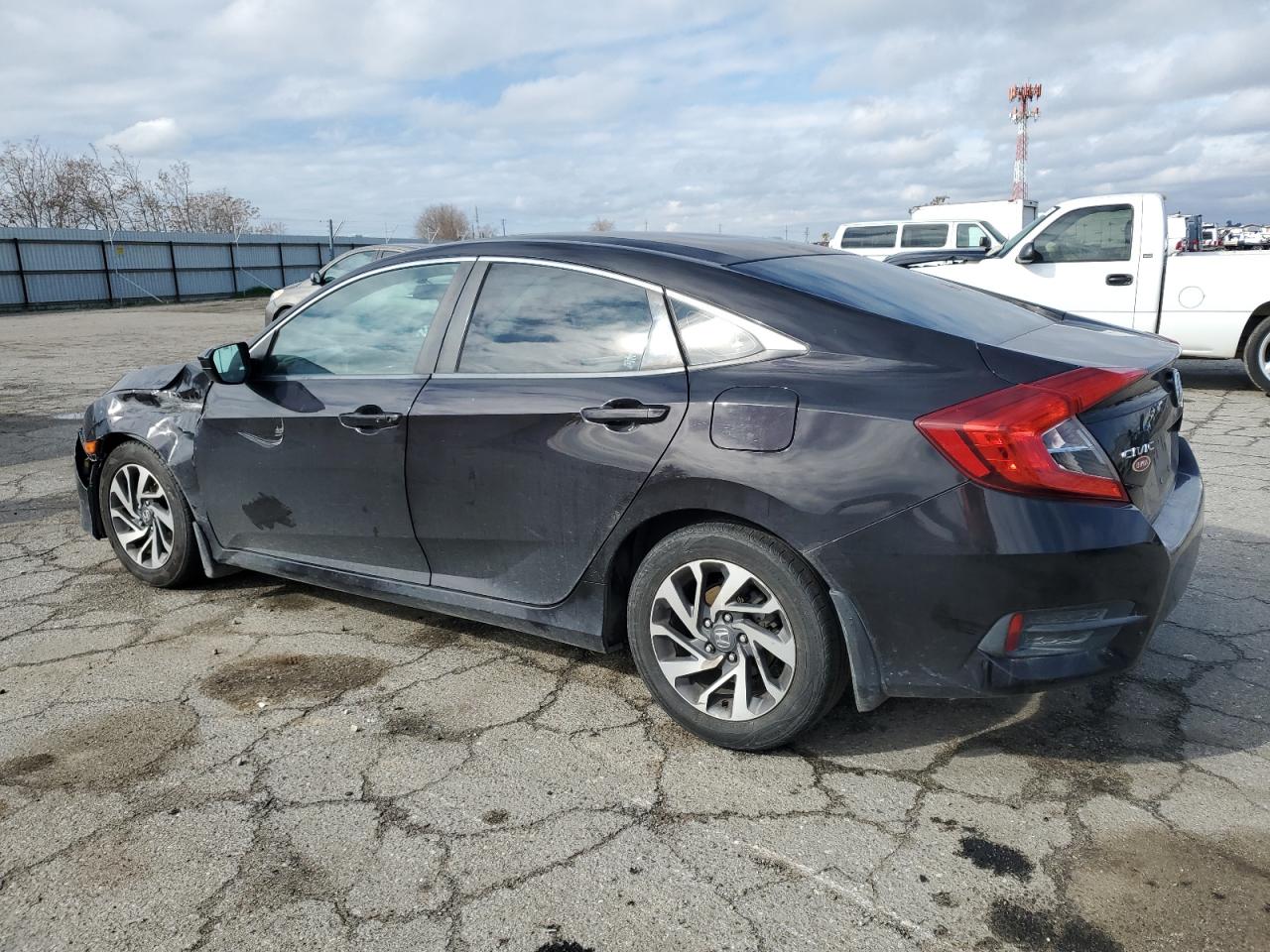 2016 Honda Civic VIN 2HGFC2F7XGH508095 Copart auction photo, front end / side damage thumbnail 2