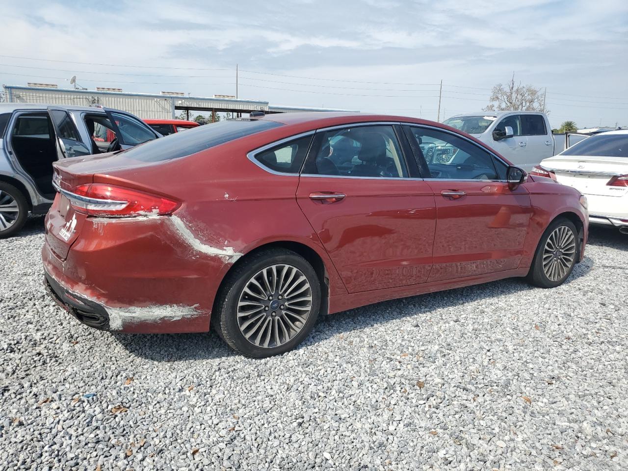 2017 Ford Fusion VIN 3FA6P0H90HR204131 Copart auction photo, front end / rear end damage thumbnail 3