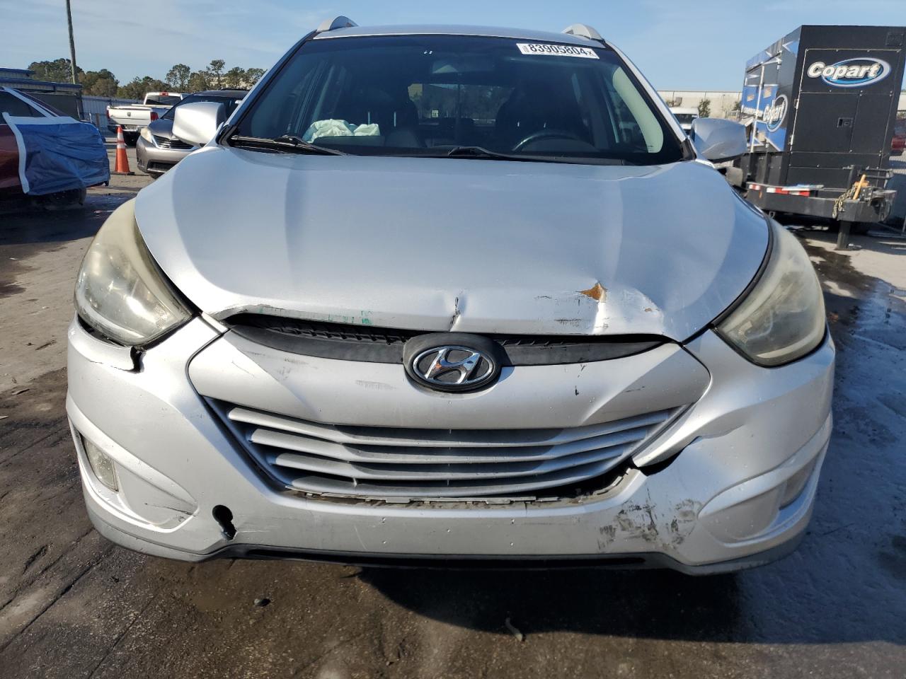 2014 Hyundai Tucson VIN KM8JU3AG9EU923496 Copart auction photo, front end damage thumbnail 5