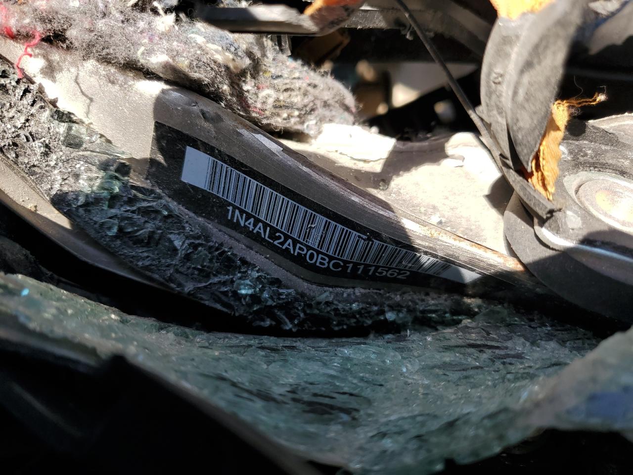 2011 Nissan Altima VIN 1N4AL2AP0BC111562 Copart auction photo, all over damage thumbnail 12