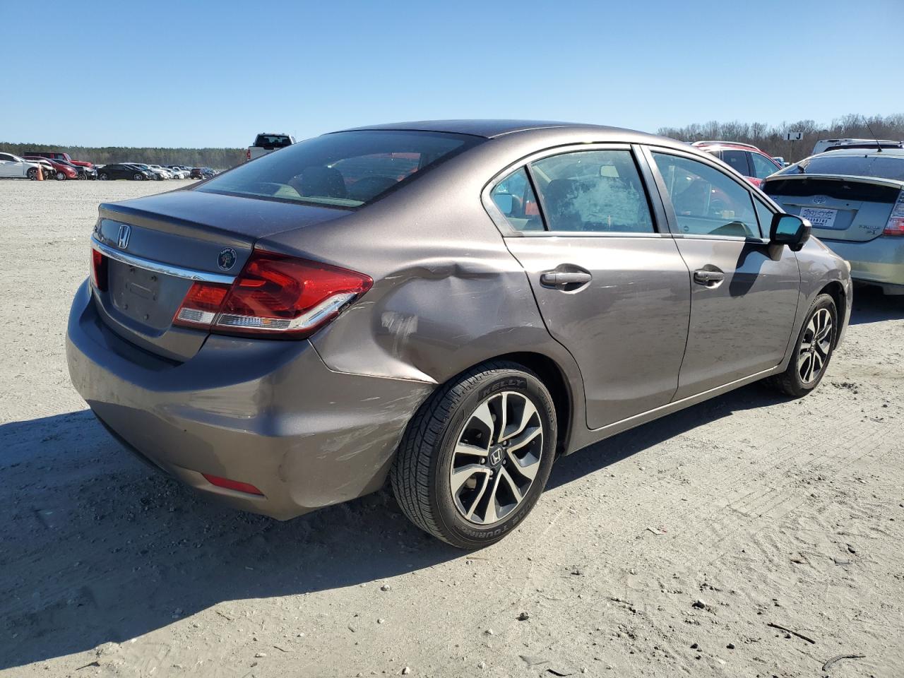 2014 Honda Civic VIN 19XFB2F81EE081554 Copart auction photo, rear end damage thumbnail 3
