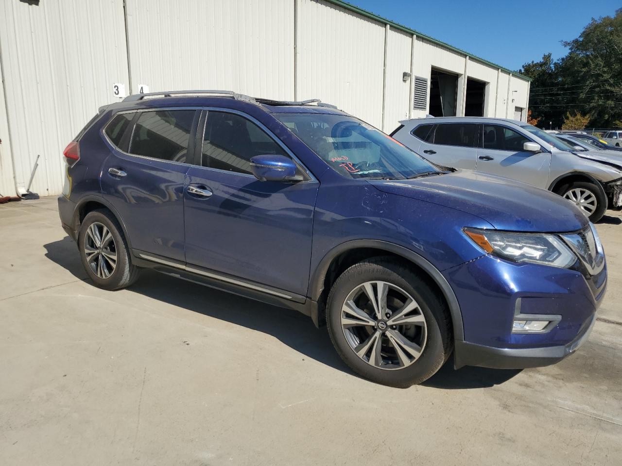 2017 Nissan Rogue VIN 5N1AT2MT9HC860027 Copart auction photo, top/roof damage thumbnail 4