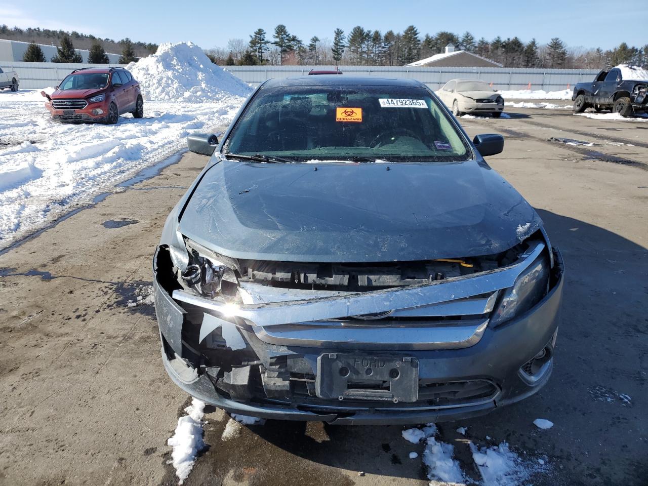 2012 Ford Fusion VIN 3FAHP0JG9CR223285 Copart auction photo, front end / rear end damage thumbnail 5