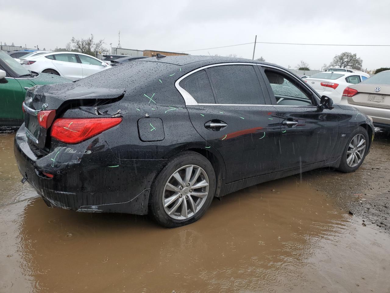 2017 Infiniti Q50 VIN JN1EV7AP7HM732693 Copart auction photo, vandalism damage thumbnail 3