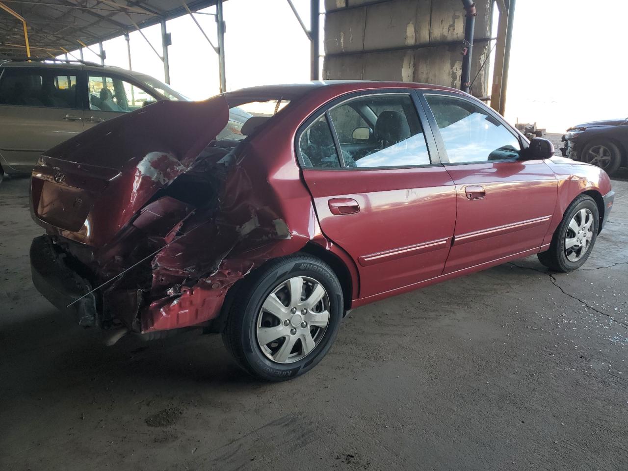 2006 Hyundai Elantra VIN KMHDN46D16U271845 Copart auction photo, rear end damage thumbnail 3