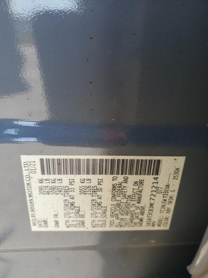 2021 Nissan Rogue VIN 5N1AT3CB3MC721214 Copart auction photo, front end damage thumbnail 13