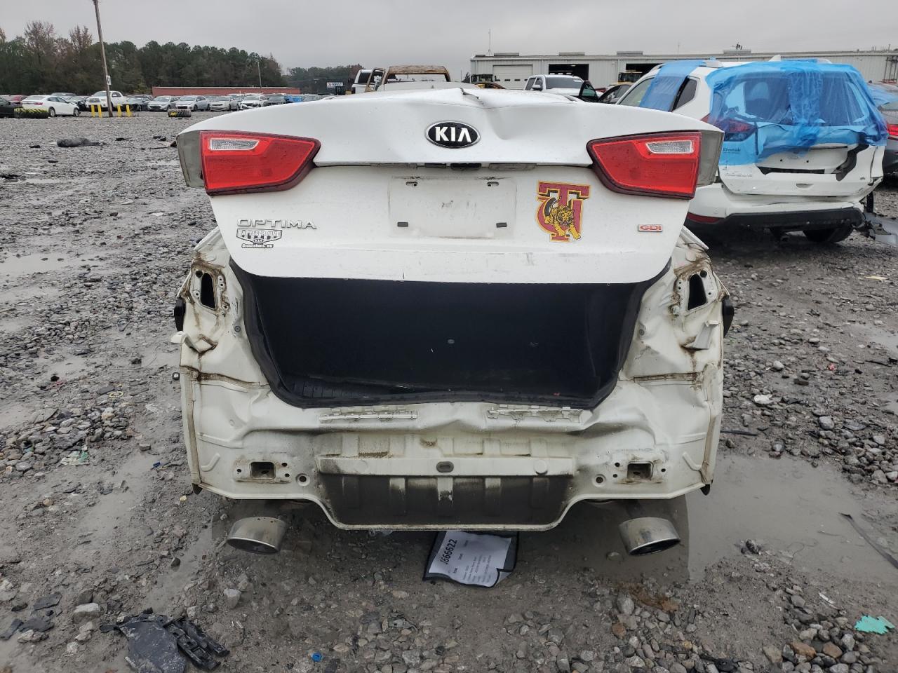2015 KIA Optima VIN KNAGM4A76F5627641 Copart auction photo, rear end damage thumbnail 6