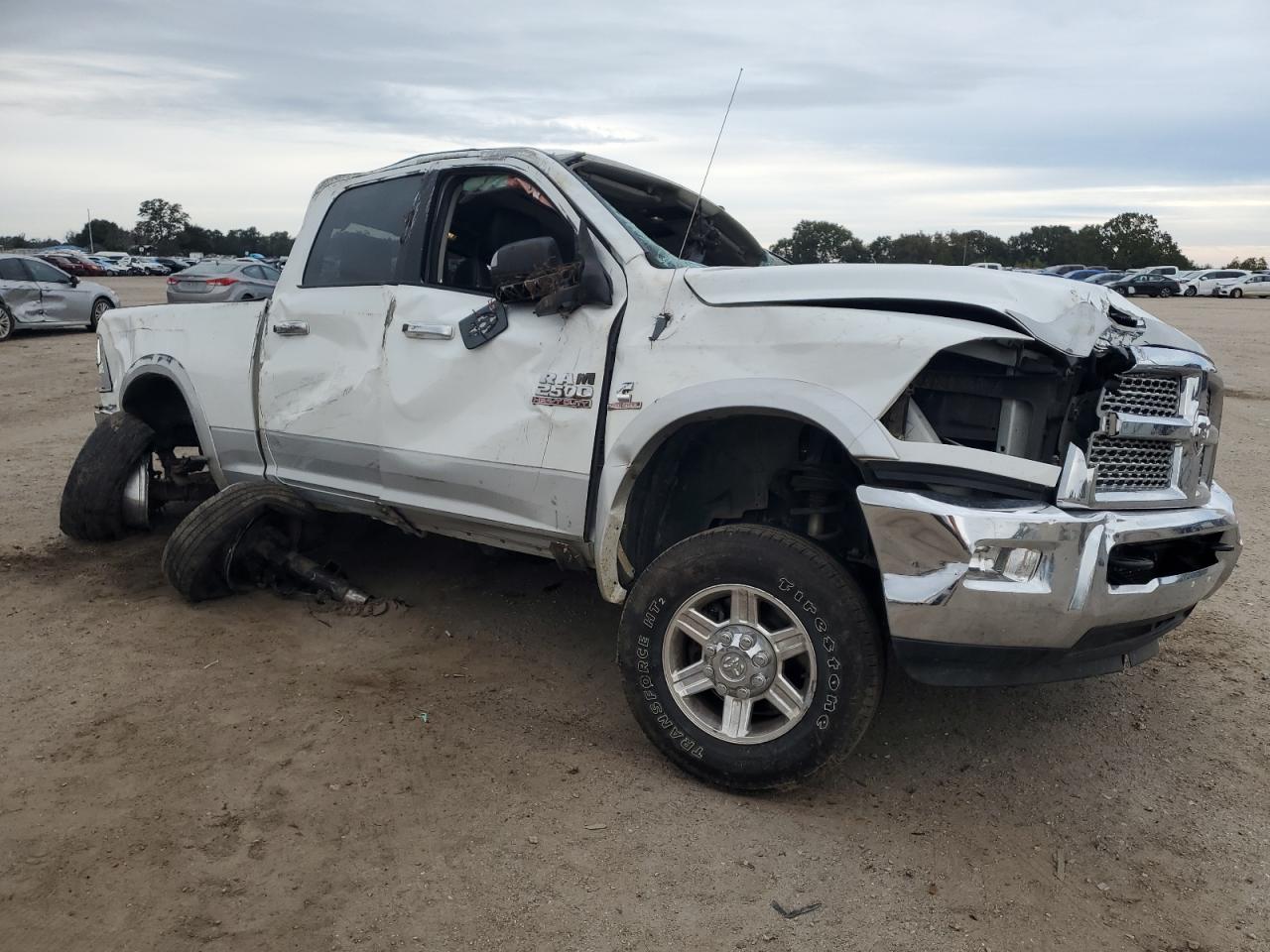 2013 RAM 2500 VIN 3C6UR5FL9DG607965 Copart auction photo, rollover damage thumbnail 4