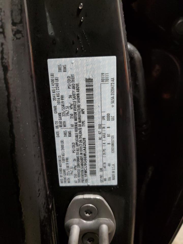 2021 Ford Escape VIN 1FMCU9G66MUA62528 Copart auction photo, front end damage thumbnail 14