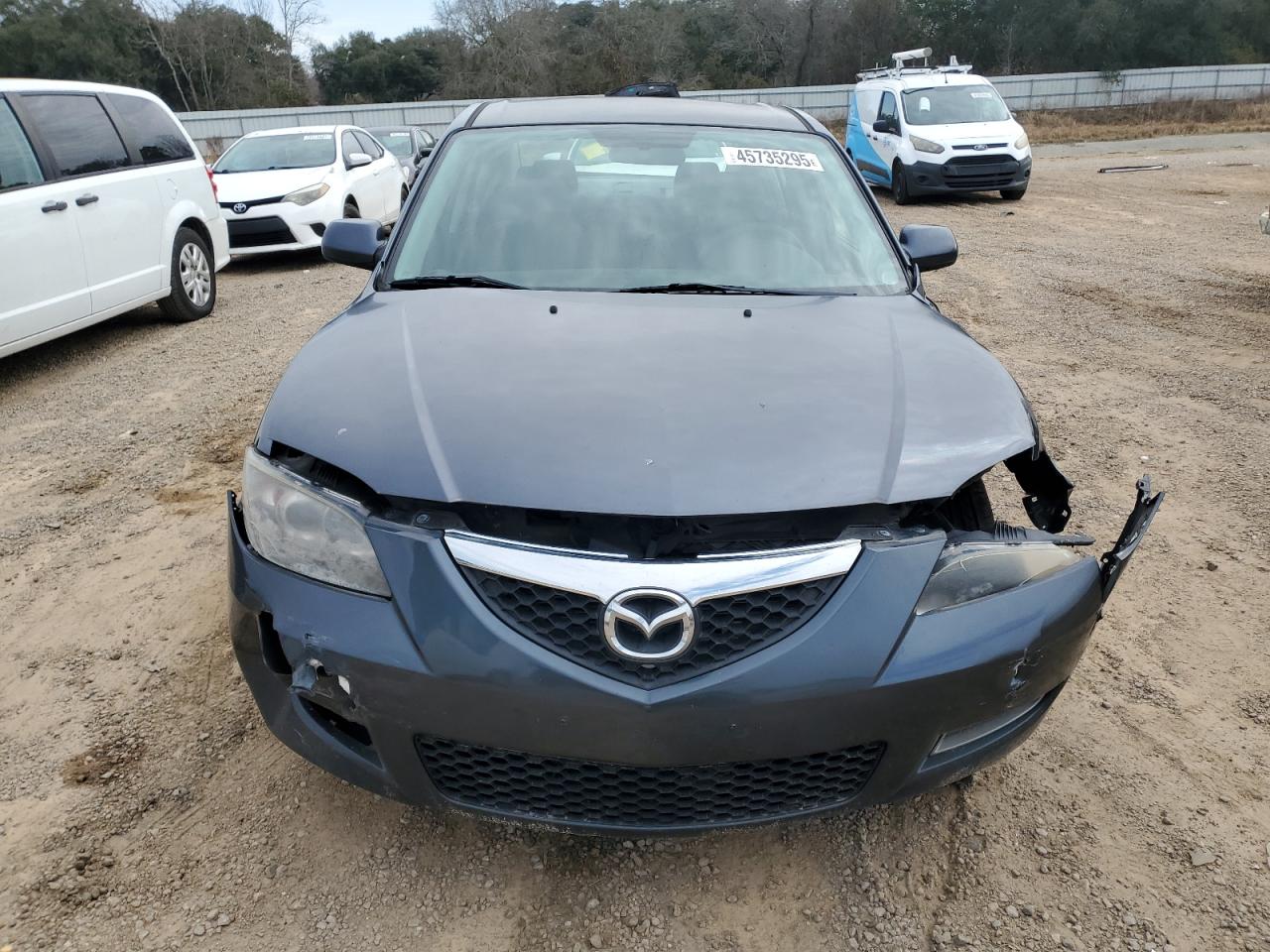 2008 Mazda 3 VIN JM1BK12GX81156796 Copart auction photo, side damage thumbnail 5