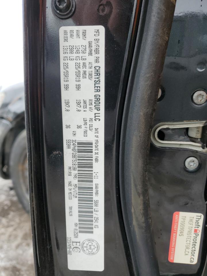 2011 Dodge Journey VIN 3D4PH6FG9BT518180 Copart auction photo, front end / minor dent/scratches damage thumbnail 13
