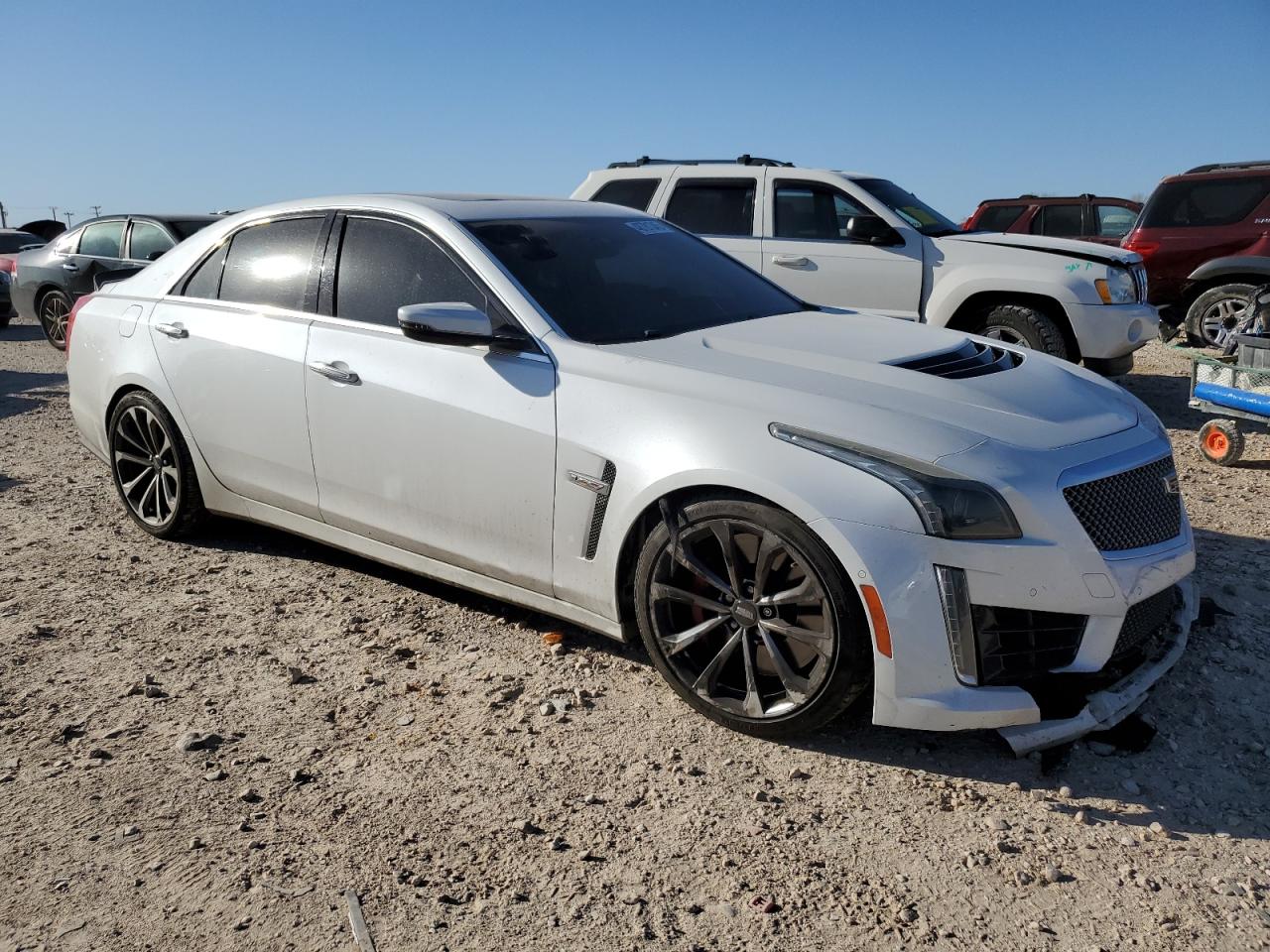 2016 Cadillac CTS VIN 1G6A15S60G0107482 Copart auction photo, front end / vandalism damage thumbnail 4
