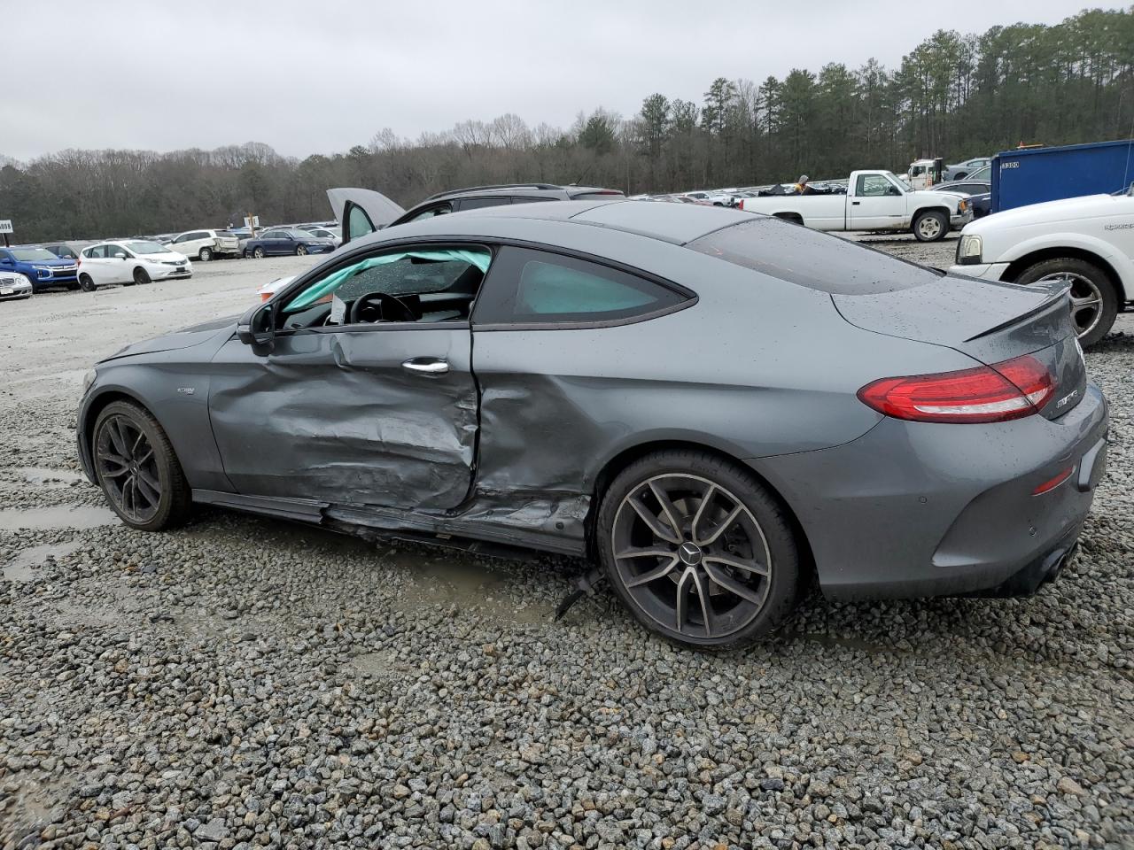 2020 Mercedes-Benz C-klasse VIN WDDWJ6EB3LF971103 Copart auction photo, side damage thumbnail 2