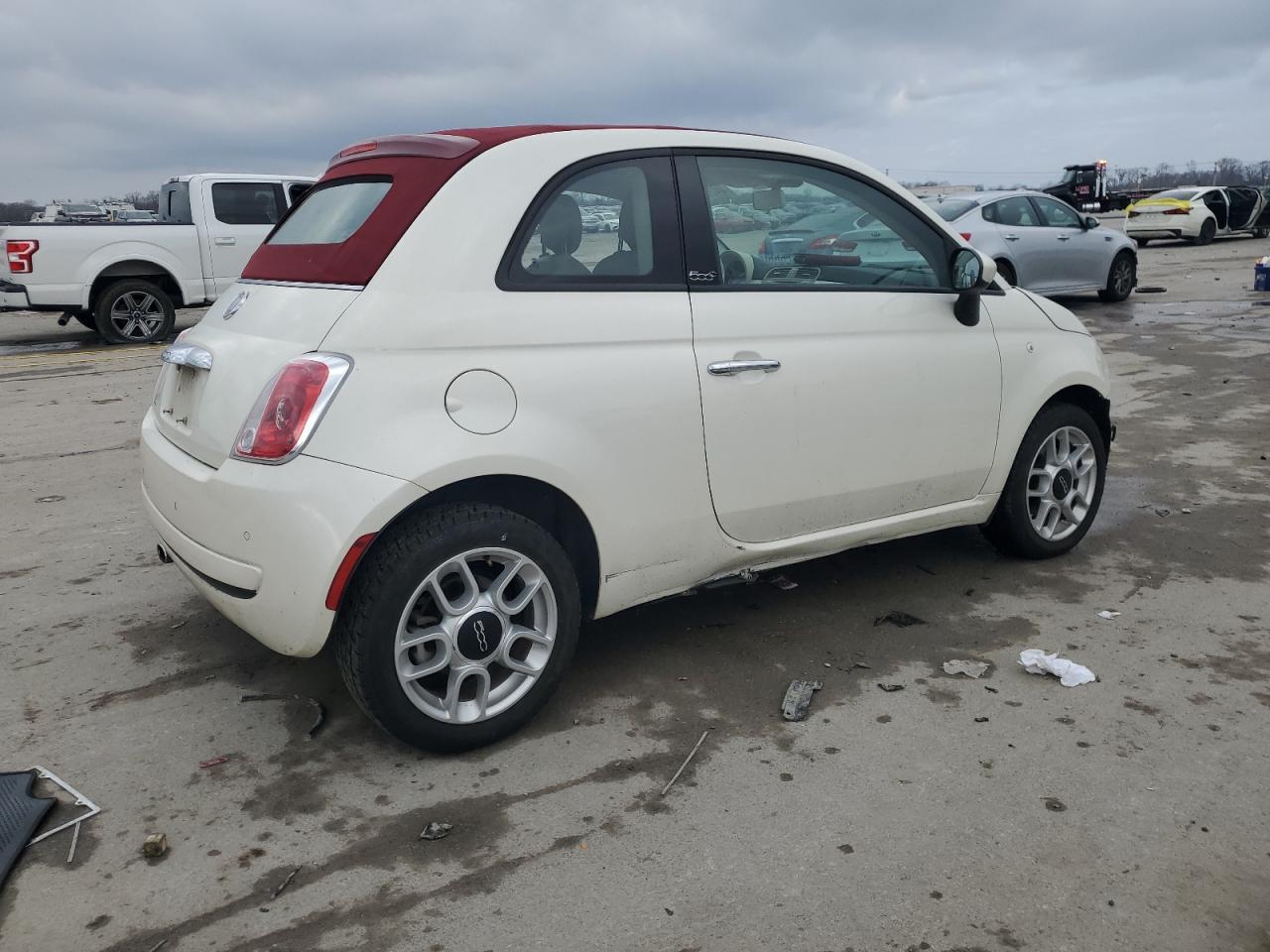 2012 Fiat 500 VIN 3C3CFFDR3CT188872 Copart auction photo, front end damage thumbnail 3