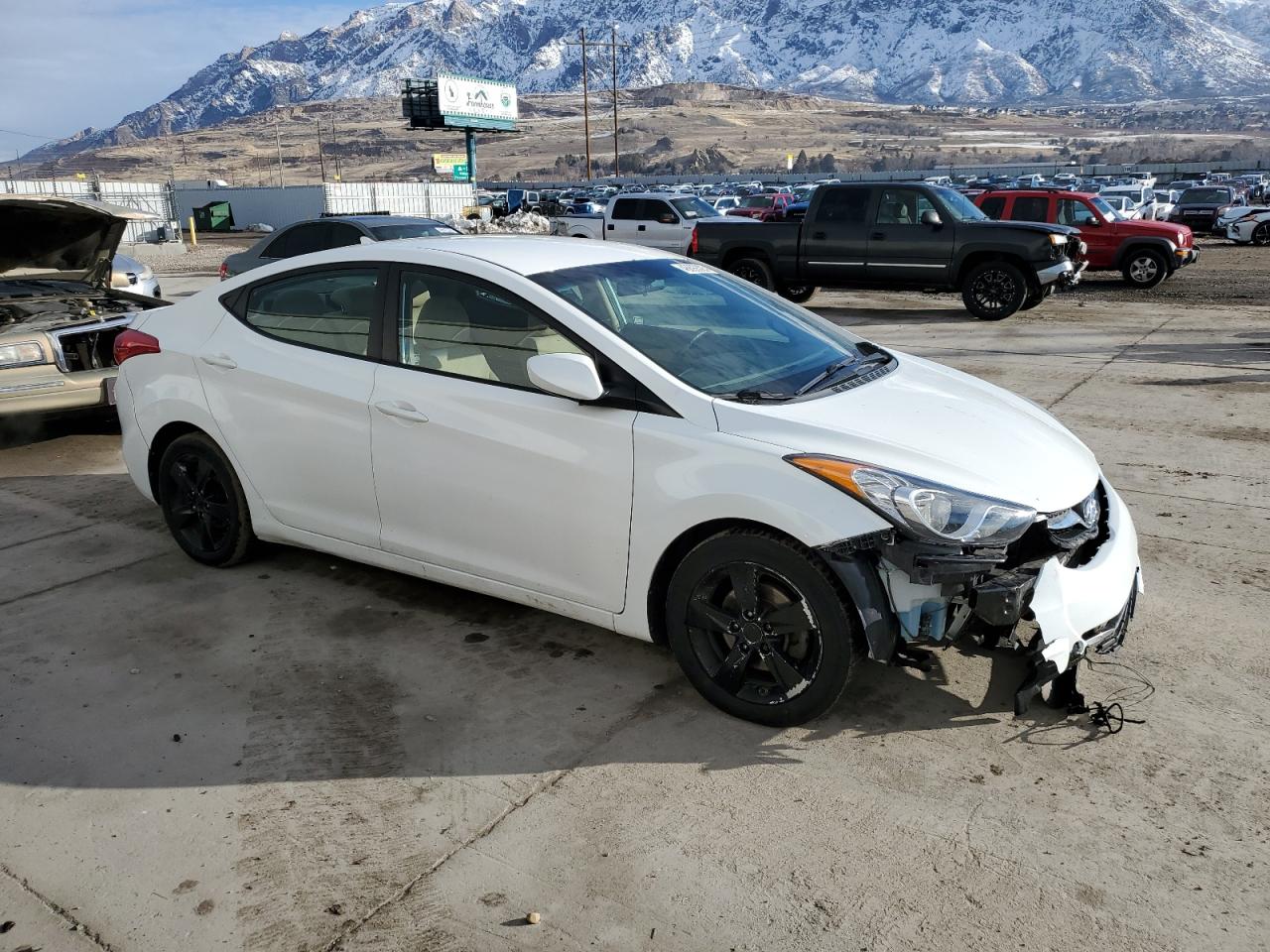 2013 Hyundai Elantra VIN 5NPDH4AE6DH366212 Copart auction photo, front end damage thumbnail 4